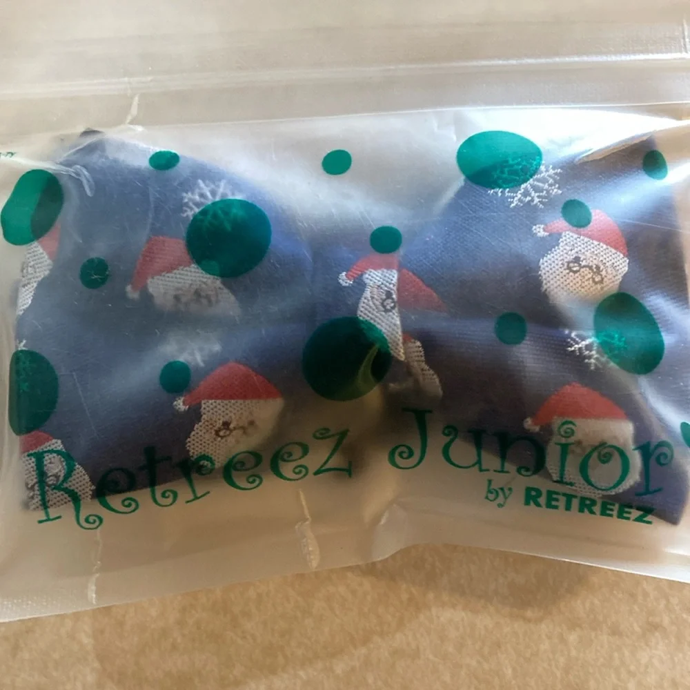 Festive Blue Santa Bow Tie for Kids